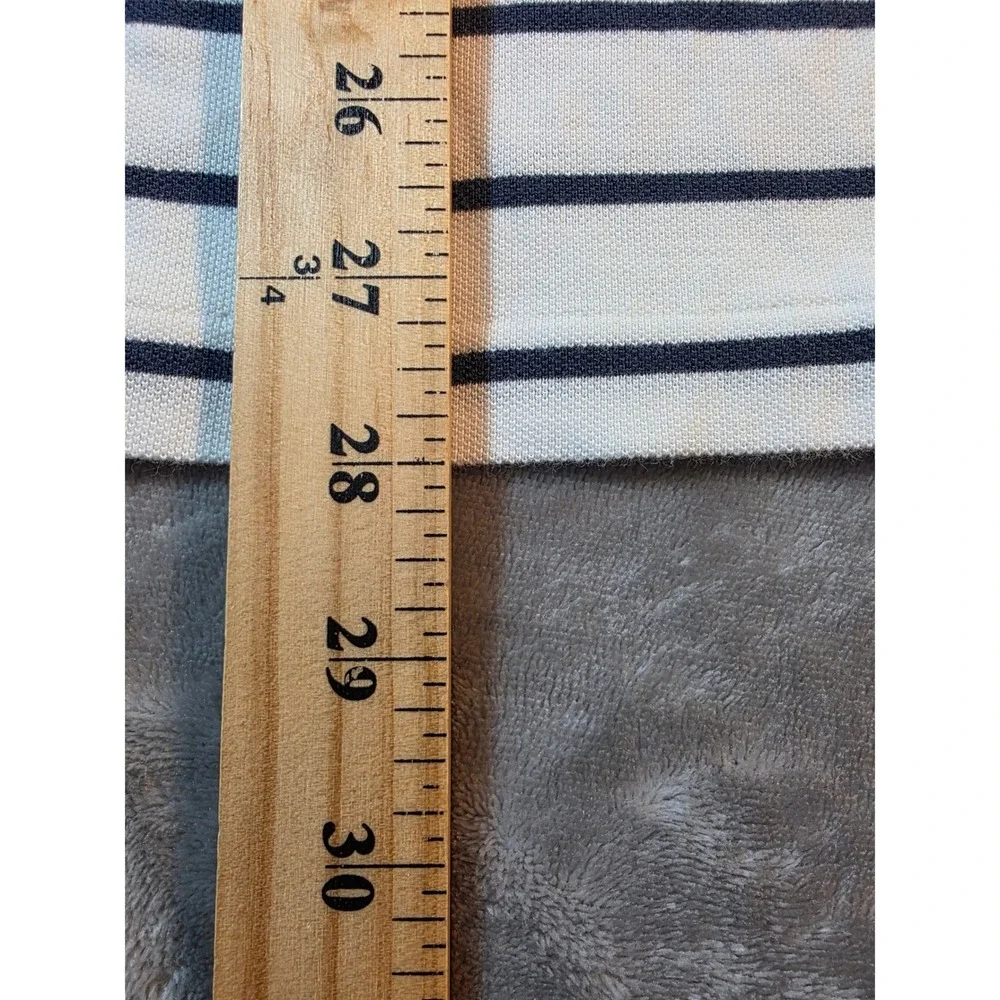 Polo Ralph Lauren Henley Shirt Mens Large White Striped Featherweight Mesh Logo‎